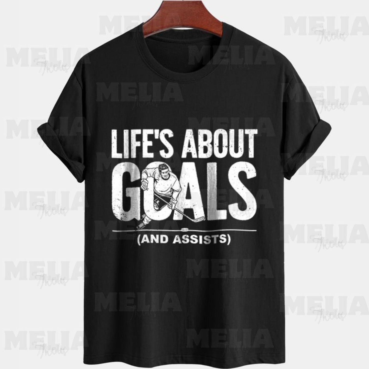 Funny ice hockey PNG design for T shirts stickers apparel humorous sports digital download for athletes goalies and winter sports fan Graphic Tee – Aesthetic Look · Must-Have Style