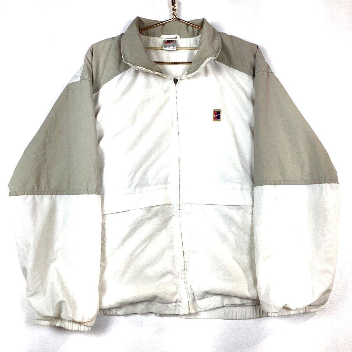 Vintage Nike Windbreaker Jacket Size Large White Colorblock Full Zip Graphic Tee – Easygoing Wear · High-Quality Print