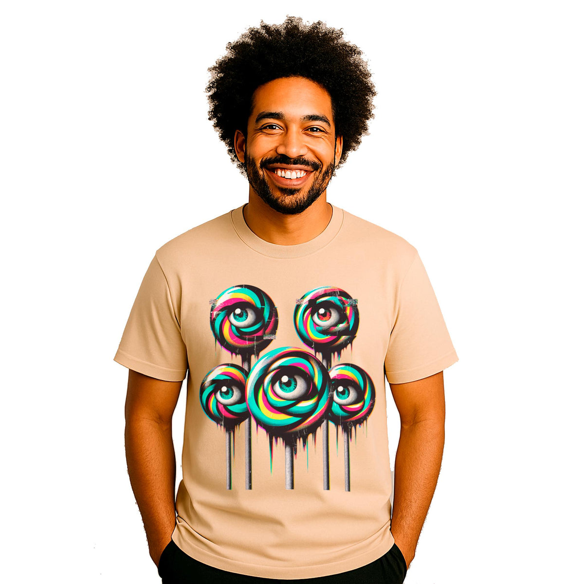 Trippy Lollipop Eyeballs T shirt Psychedelic Melting Candy Tee Surreal Dreamcore Gift Graphic Tee – Easygoing Wear · Must-Have Style