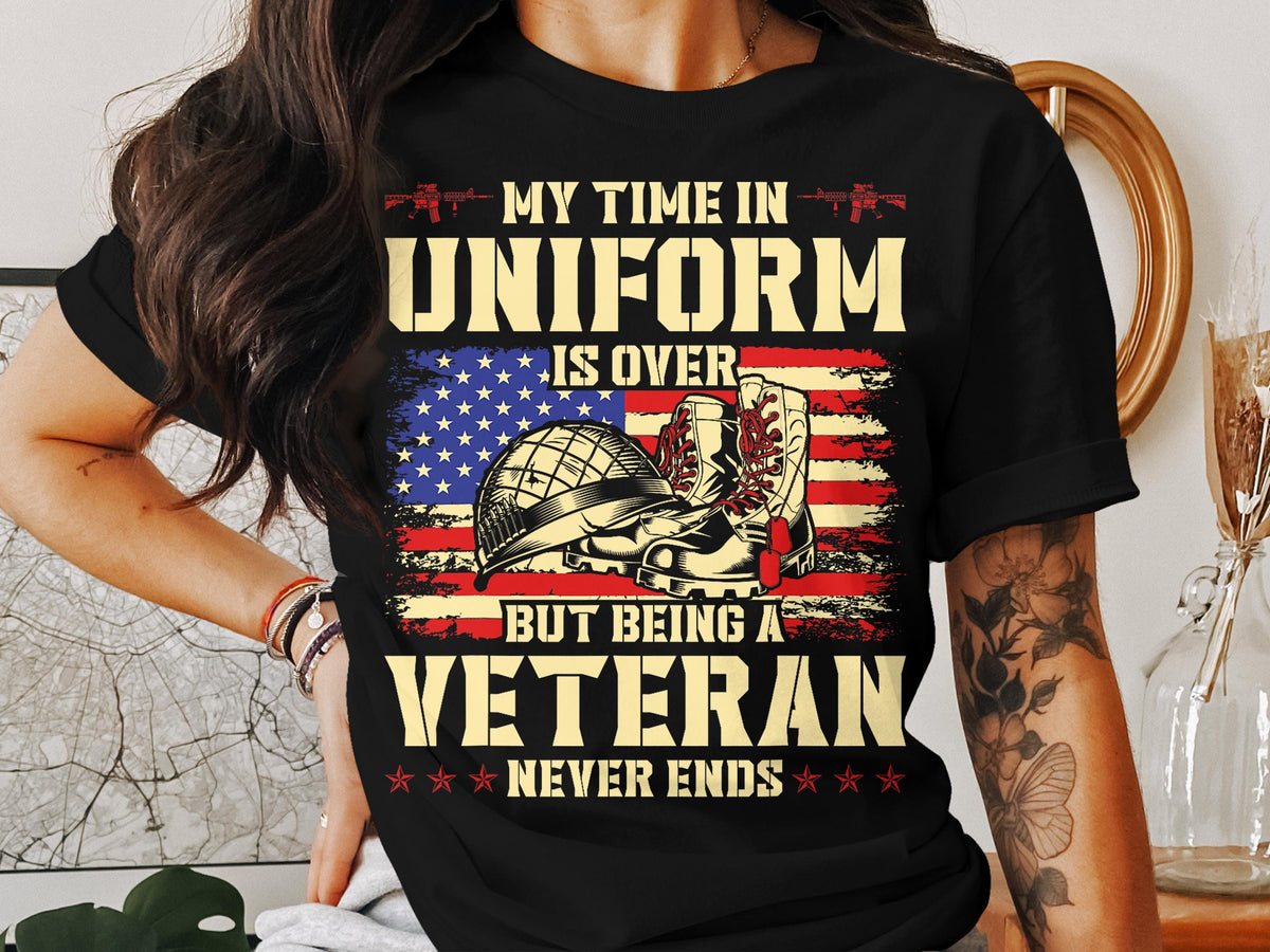 Veteran T Shirt Military Veteran Patriotic Tee American Flag Shirt Veteran39s Day Gift Proud Veteran Gift Veteran Apparel Graphic Tee – Feel-Good Design · Perfect For Daily Wear