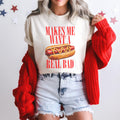 Makes Me Want A Hot Dog Usa Patriotic Tee 4th of July Party TShirt Trendy Usa Celebration Shirt I39m Just Here for The Weiners Graphic Tee – Everyday Comfort · Trending Graphic Apparel