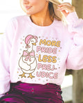 More Pride Less Prejudice Cute Bookish Pride Month Sweatshirt for LGBTQ Ally Book Lover Gift Idea for Lesbian Who Loves Jane Austen Novels Sweatshirt – Feel-Good Design · Trending Graphic Apparel