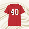Throwbackmax Mike Alstott Tampa Bay Buccaneers 40 NFL Jersey T Shirt Front Back Print Jersey – Soft Feel · Great Gift For Fans