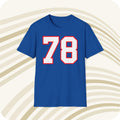 Throwbackmax Bruce Smith 78 Buffalo Bills NFL Jersey T Shirt Front Back Print Jersey – Feel-Good Design · Perfect For Daily Wear