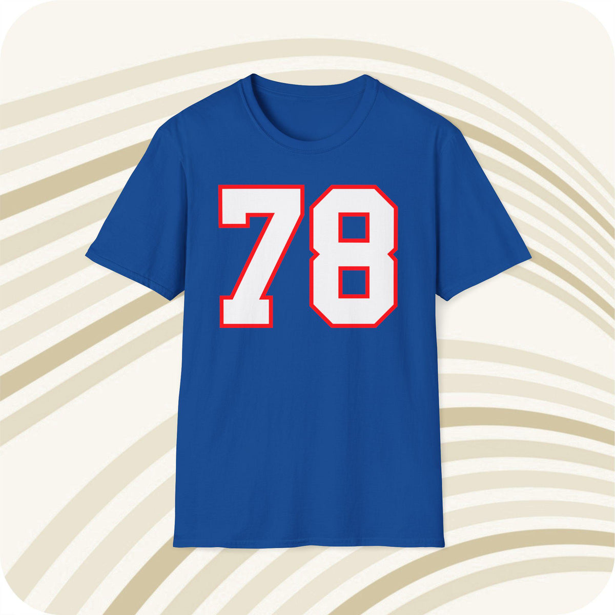 Throwbackmax Bruce Smith 78 Buffalo Bills NFL Jersey T Shirt Front Back Print Jersey – Feel-Good Design · Perfect For Daily Wear