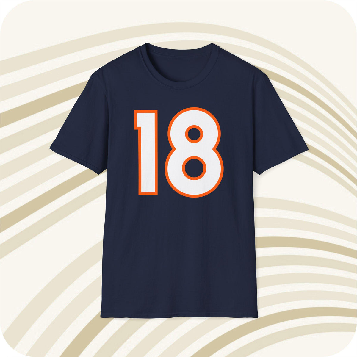 Throwbackmax Payton Manning 18 Denver Broncos NFL Jersey T Shirt Front Back Print Jersey – Easygoing Wear · Perfect For Daily Wear