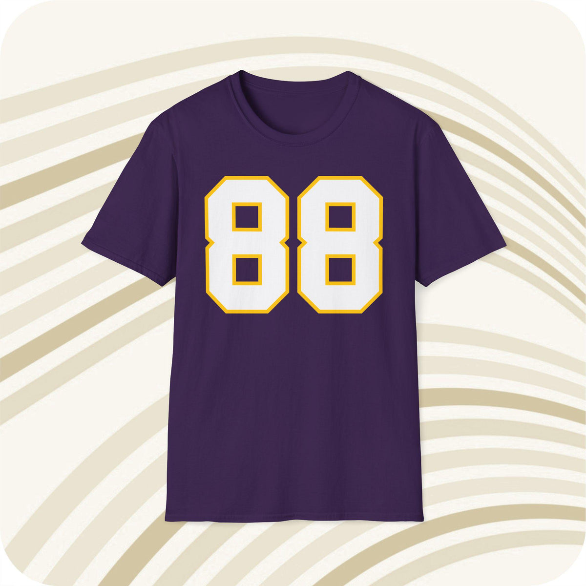 Throwbackmax Alan Page 88 Minnesota Vikings Jersey T Shirt Front Back Print Jersey – Everyday Comfort · High-Quality Print