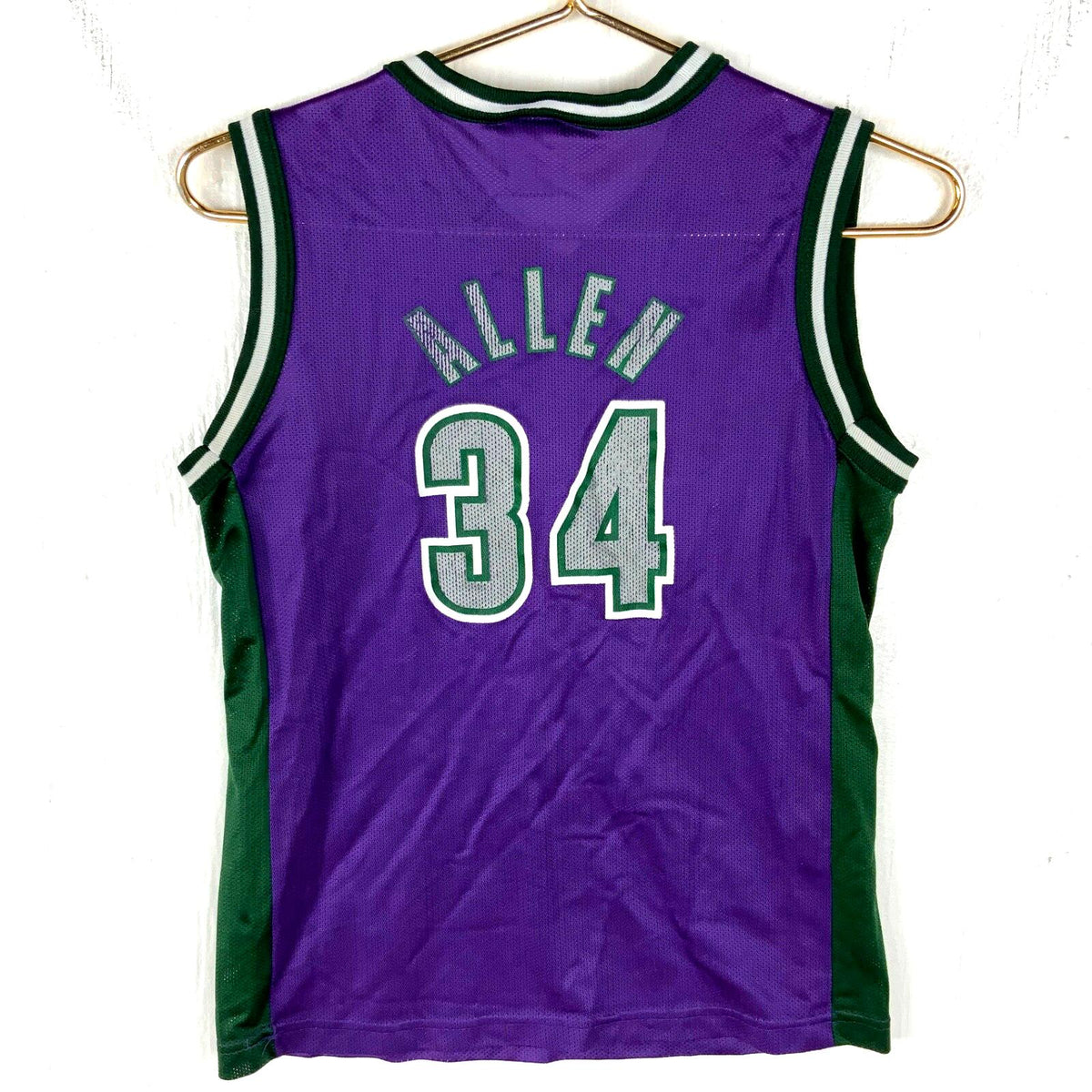 Vintage Milwaukee Bucks Jersey Youth Medium Champion Ray Allen Purple Nba Jersey – Cozy Vibes · Perfect For Daily Wear
