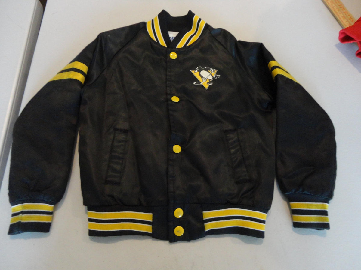 Vintage 90s Pittsburgh Penguins NHL Hockey Chalk Line Satin bomber Jacket Youth Size 6 Graphic Tee – Soft Feel · Must-Have Style