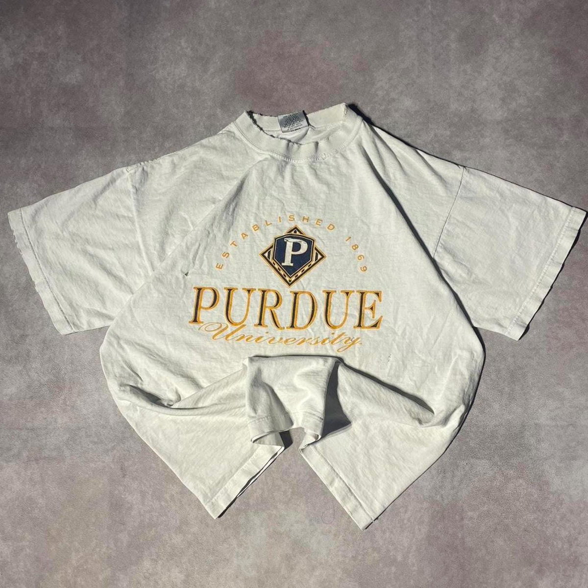 Vintage Purdue University Graphic Tee Shirt Collegiate Summer and Spring Graphic Tee – Everyday Comfort · High-Quality Print