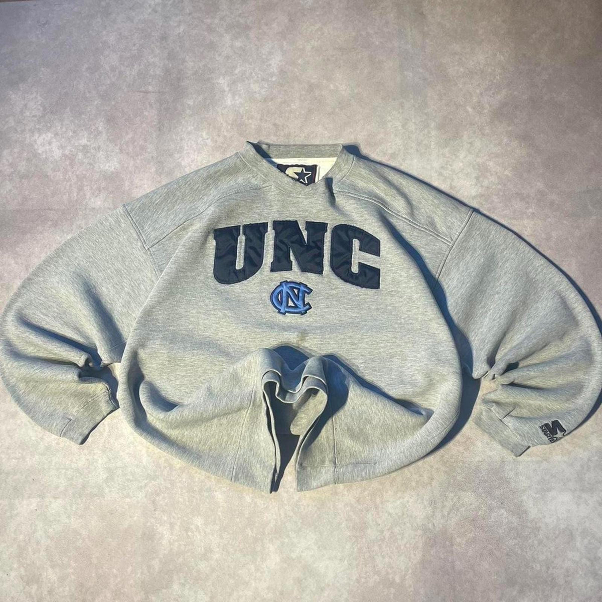 Vintage North Carolina University Starter Crewneck Sweater Amazing Quality Graphic Tee – Premium Graphic · Top Pick For Any Outfit