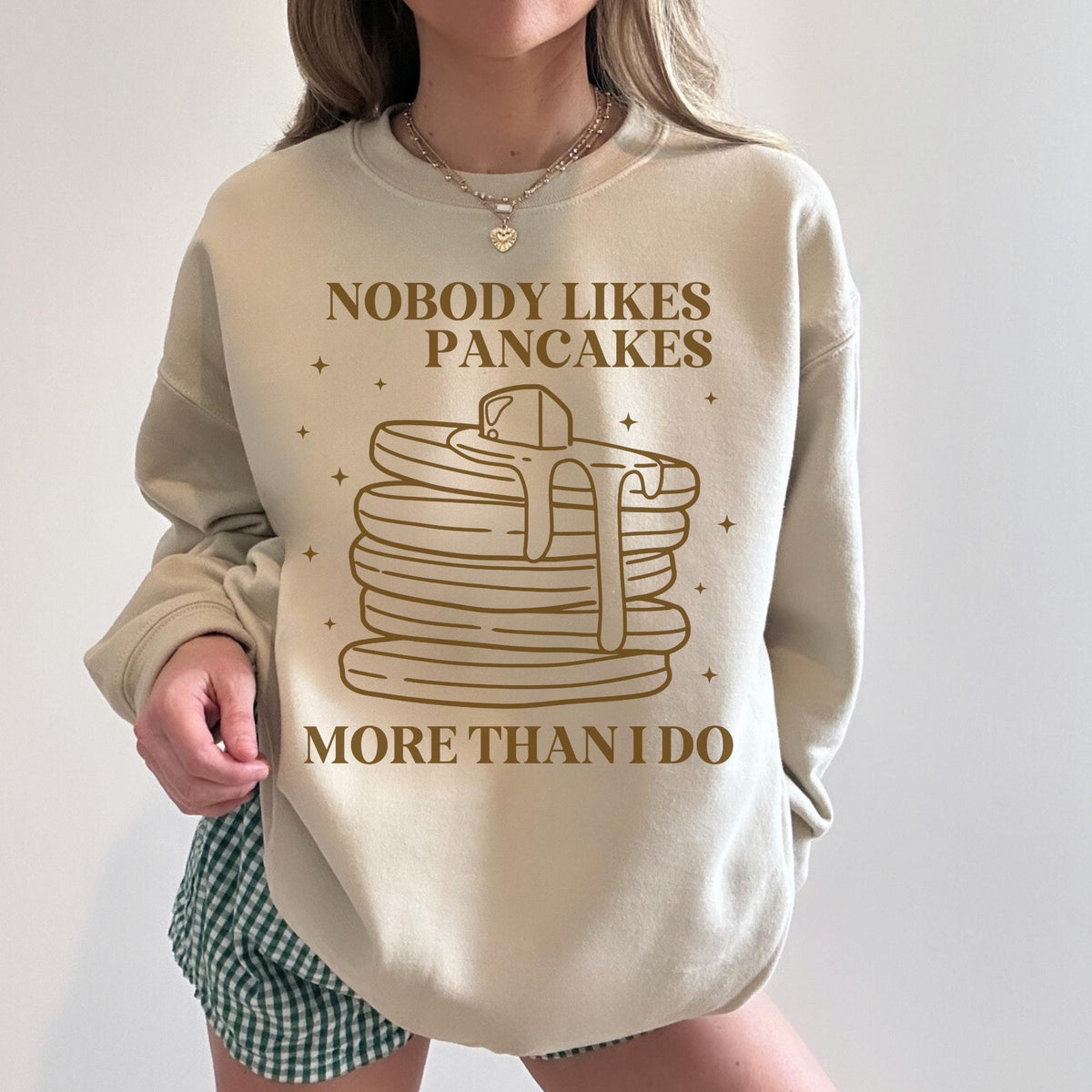 Pancake Lover Sweatshirt for Food Lover Who Loves Pancakes Cute Brinner Shirt for Mom Silly Weirdcore Dreamcore Breakfast Shirt with Stars Sweatshirt – Cozy Vibes · Great Gift For Fans