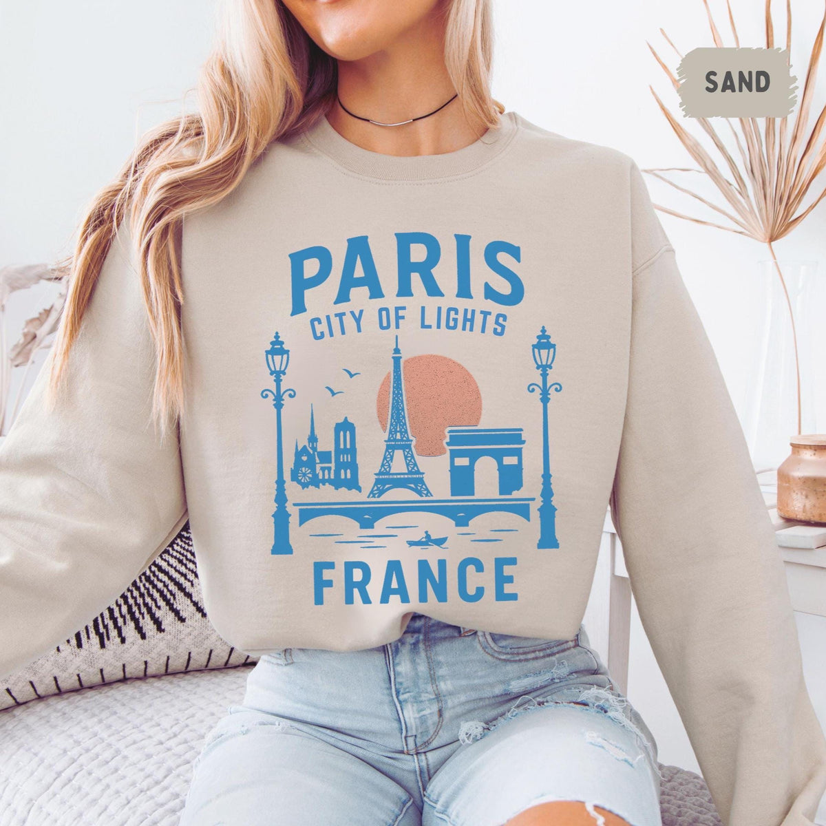 Paris France Sweatshirt Eiffel Tower Crewneck Jumper France Travel Unisex Sweater French Vacation Pullover Parisian Landmark Top Traveler Sweatshirt – Feel-Good Design · Must-Have Style