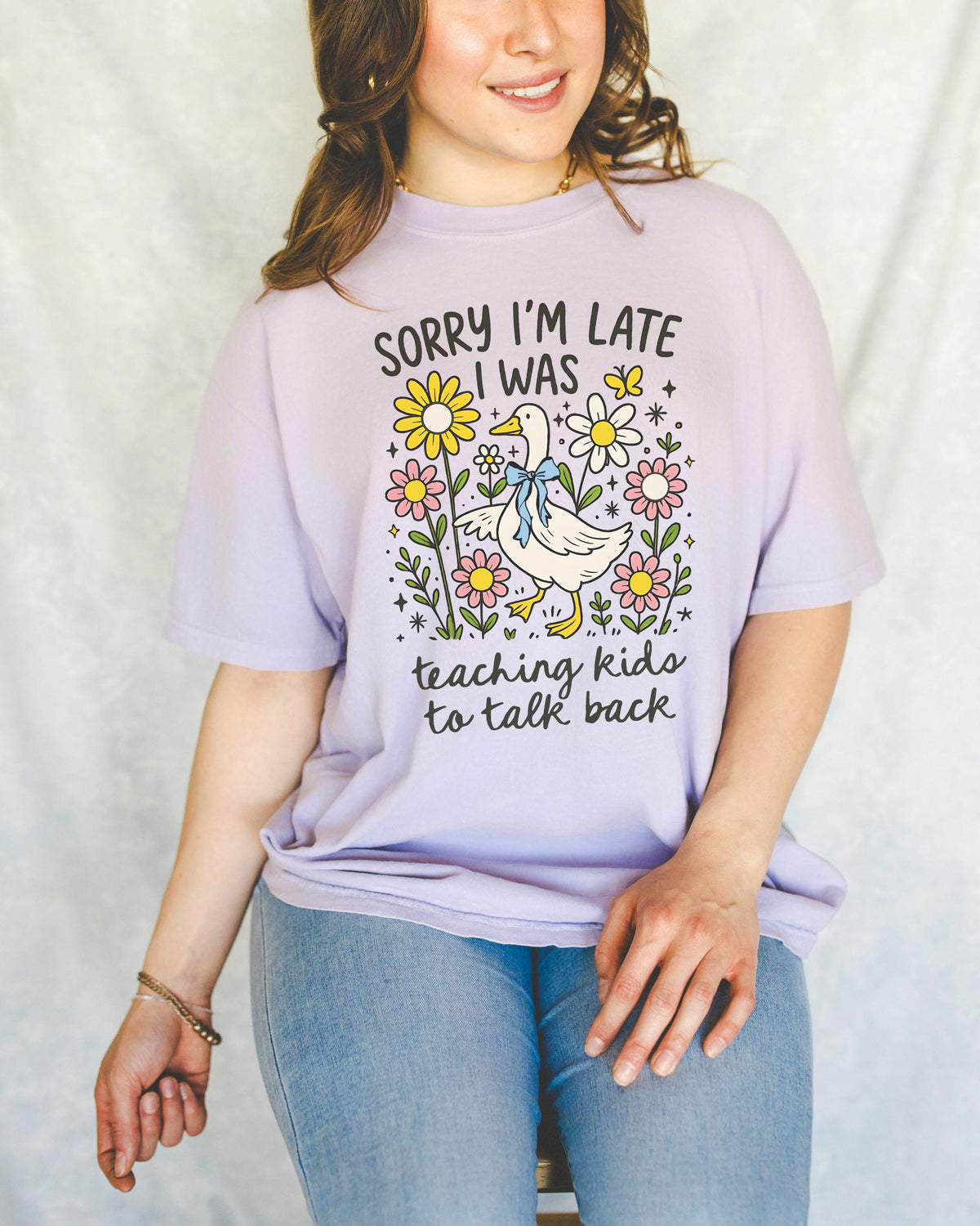 Speech Therapist Funny Saying TShirt with Cute 90s Doodles Silly Goose Speech Language Pathologist Tee with Flowers Teacher Appreciation Graphic Tee – Cozy Vibes · Perfect For Daily Wear