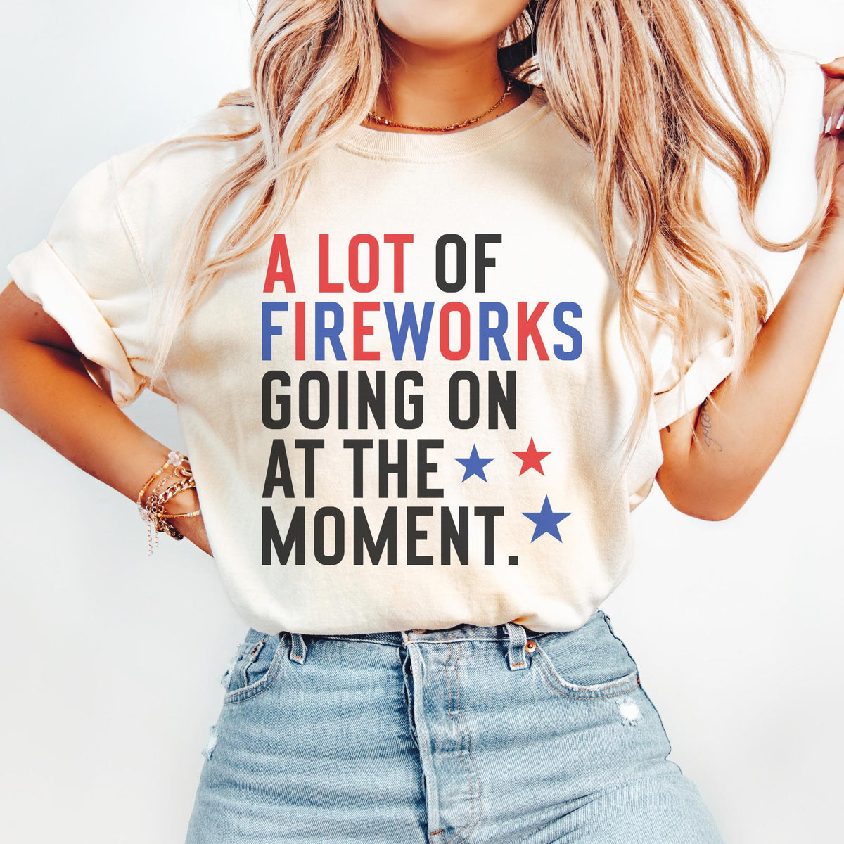 A lot of Fireworks Going On At The Moment Shirt July 4th Tee Independence Day Shirt 4th of July Party TShirt Trendy 4th of July Graphic Tee – Feel-Good Design · Trending Graphic Apparel