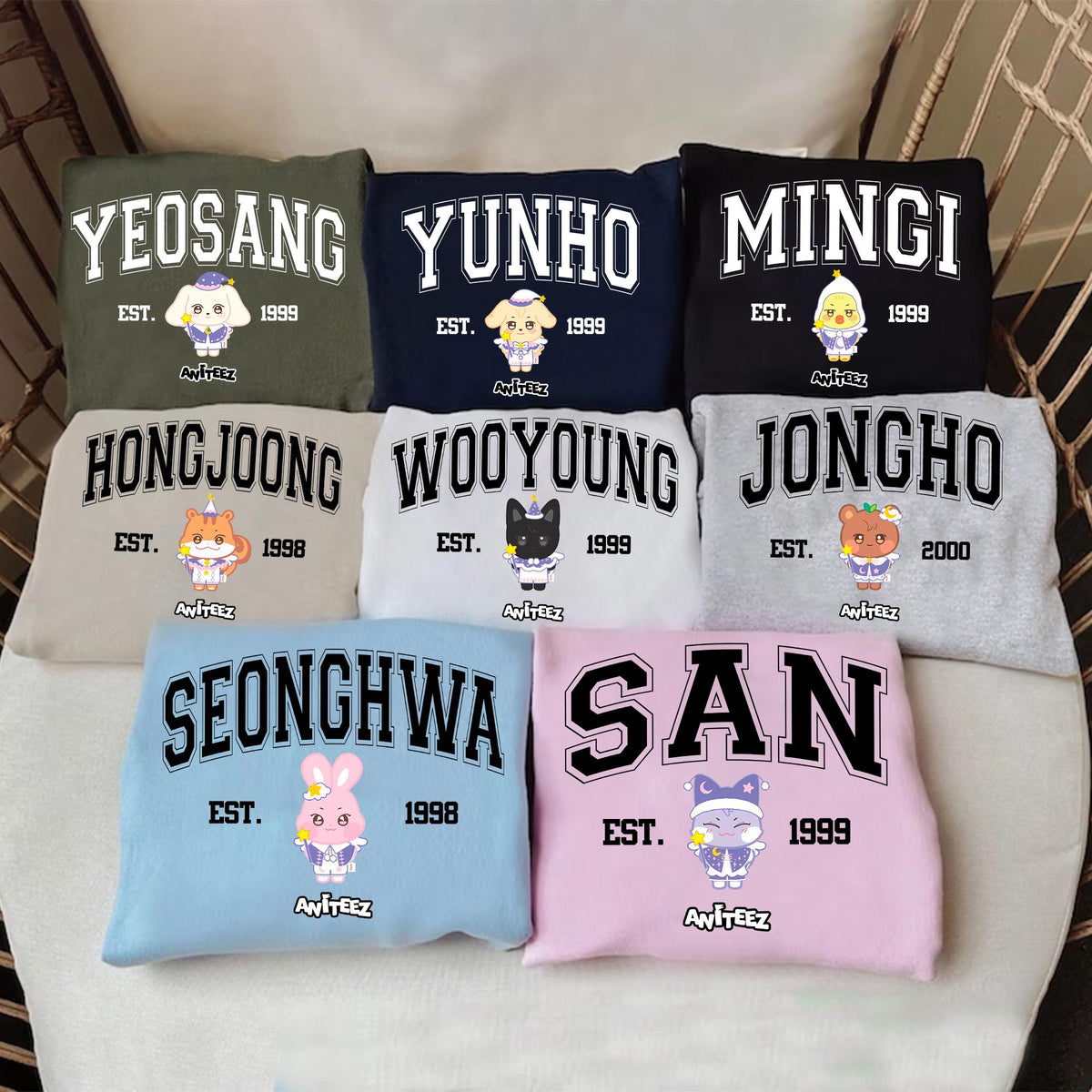 Ateez Aniteez Members Sweatshirt Ateez 2025 World Tour In Your Fantasy Shirt Ateez Golden Hour Part 3 Shirt Ateez World Tour 2025 Shirt Sweatshirt – Warm & Stylish · High-Quality Print