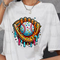 Bright Colorful Baseball Drip PNG for T shirts Apparel Kids Boys Sports Graphic PNG Team Gift Clipart Vibrant Baseball PNG Download Graphic Tee – Aesthetic Look · High-Quality Print