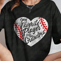 Funny baseball themed PNG design for T shirts apparel quotMy Favorite Player Calls Me Grandmaquot graphic Baseball heart vintage PNG Graphic Tee – Bold Style · Trending Graphic Apparel