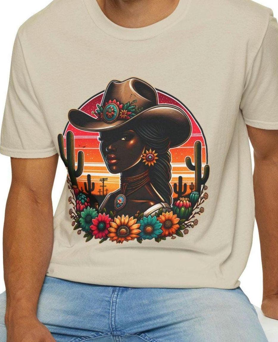 Mexican girl theme Bohemian Cowgirl T Shirt Vintage Floral Graphic Tee Western Shirt Gift for Her Festival Outfit Cowgirl Apparel Graphic Tee – Cozy Vibes · High-Quality Print