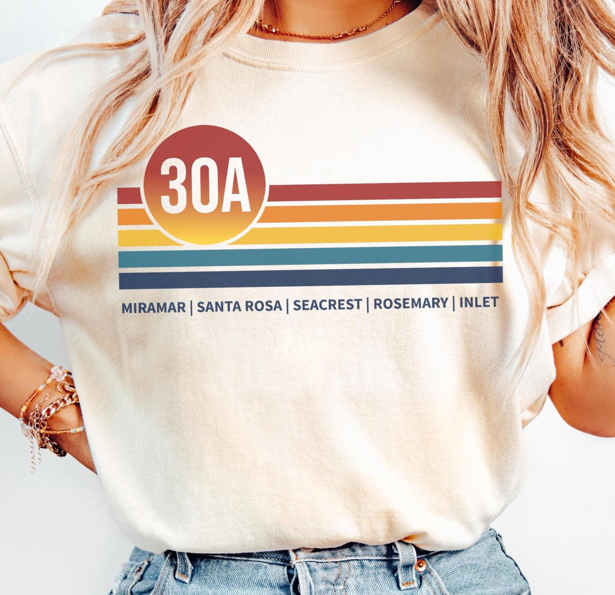 30A Beaches Tshirt Gift Tee Family Vacation Shirt Graphic Tee – Soft Feel · High-Quality Print