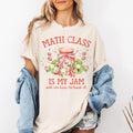 Math Teacher Tee Shirt with Boho Strawberries Cute Math Department TShirt with Flowers Back to School Math Professor Tee Women in STEM Graphic Tee – Cozy Vibes · Great Gift For Fans