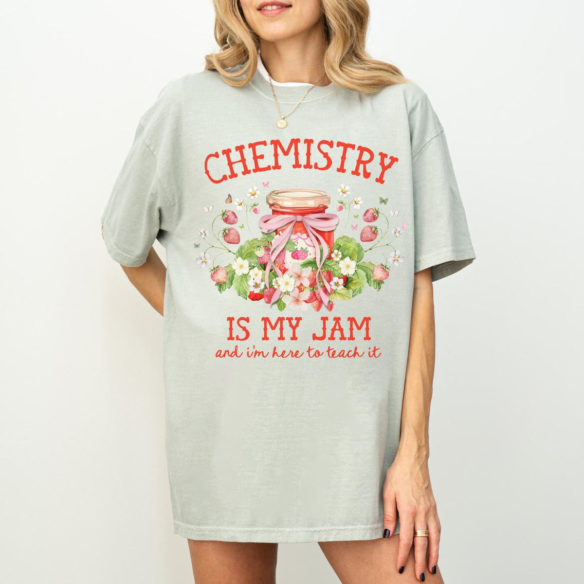 Chemistry Teacher Tee Shirt with Boho Strawberries Cute Science Department Shirt with Flowers Matching Chemistry Professor Fruit Lover Tee Graphic Tee – Fan Favorite · Trending Graphic Apparel