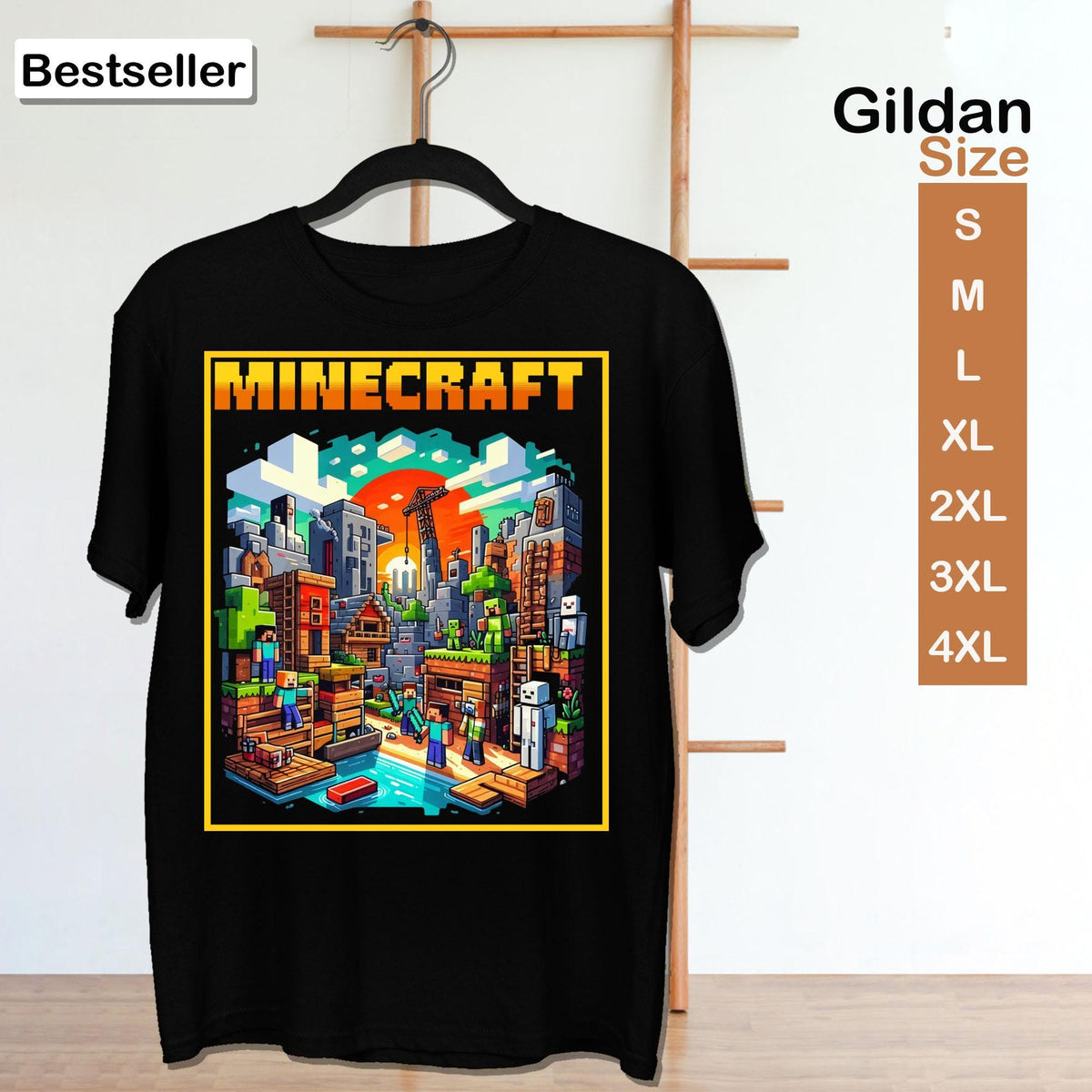 Overworld Craft Personalized Craft T shirt A Minecraft Movie Shirt For Kids Chicken Jockey Gaming Trending Game Unisex Tee Graphic Tee – Bold Style · Top Pick For Any Outfit