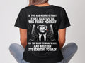 Fight Like A Third Monkey T Shirt Image on Back Funny Inspirational Quote On The Ramp To Noah39s Ark Perfect Gift Idea Graphic Tee – Warm & Stylish · Top Pick For Any Outfit