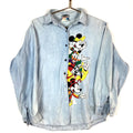 Vintage Disney Mickey Mouse Shirt Size Large Blue Long Sleeve Button Up Graphic Tee – Cozy Vibes · Trending Graphic Apparel
