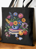 Bumblebee Pressed wildflower Tote Bag Wildflower Garden Canvas Tote Eco Friendly Shopping Bag Botanical Print bag Floral Bee Market Tote Tote Bag – Premium Graphic · Must-Have Style