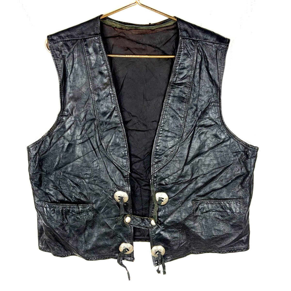 Vintage JooKay Motorcycle Leather Vest Black Large 80s Graphic Tee – Aesthetic Look · Must-Have Style