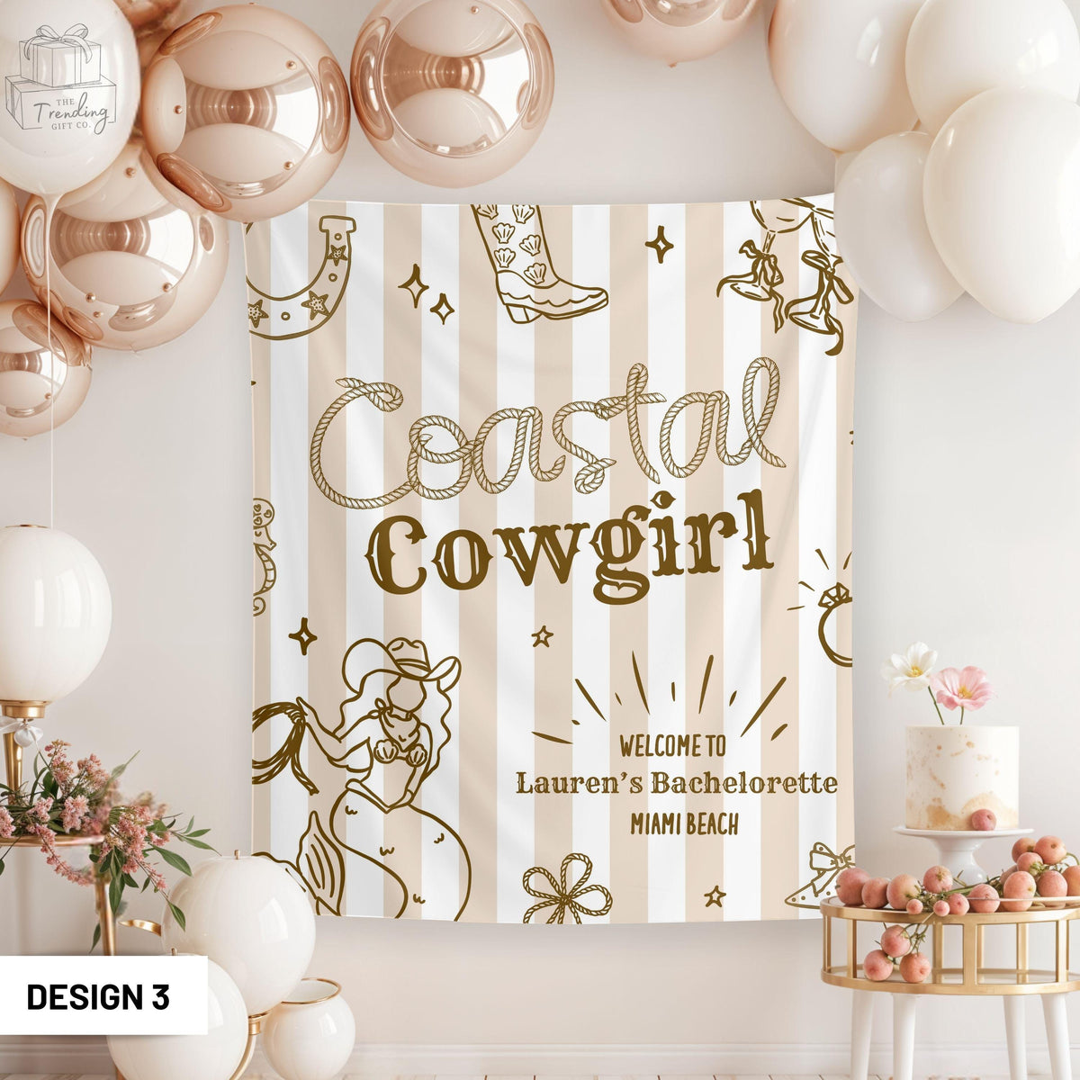 Coastal Cowgirls Bachelorette Welcome Sign Country Bach Banner Western Bridal Shower Tapestry Disco Cowgirl Girls Beach Trip Decor Graphic Tee – Warm & Stylish · High-Quality Print