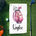 Personalized Golf Towel Custom Golf Cart Towels Gift For Golfer Gift For Mom Custom Ladies Golf Bag Towel Trendy Girls Golf Towel Tote Bag – Premium Graphic · High-Quality Print