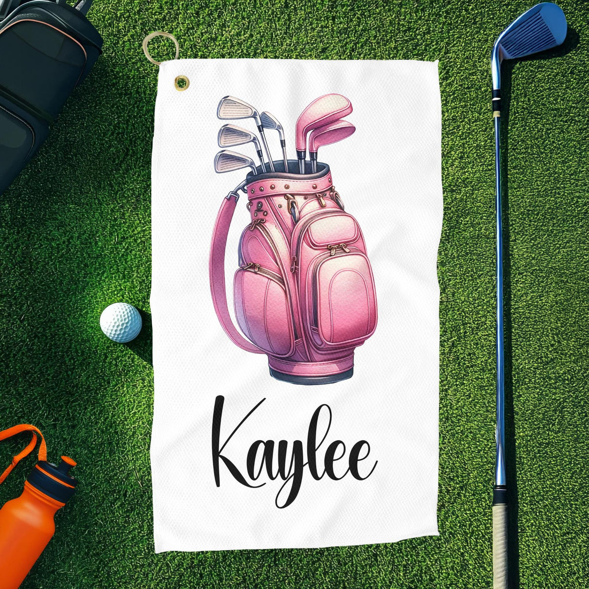 Personalized Golf Towel Custom Golf Cart Towels Gift For Golfer Gift For Mom Custom Ladies Golf Bag Towel Trendy Girls Golf Towel Tote Bag – Premium Graphic · High-Quality Print