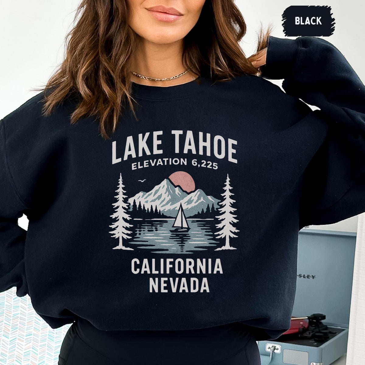 Vintage Lake Tahoe Sweatshirt Retro Mountain Lover Gift Cozy Unisex Jumper Outdoor Adventure Clothing Cabin Wear Sweatshirt – Bold Style · Top Pick For Any Outfit