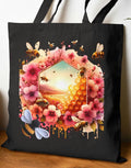 Bee Bliss Tote Bag Eco Friendly Shopping Bag Floral Tote Nature Lover Gift Beach Bag Reusable Grocery Tote Tote Bag – Everyday Comfort · Top Pick For Any Outfit
