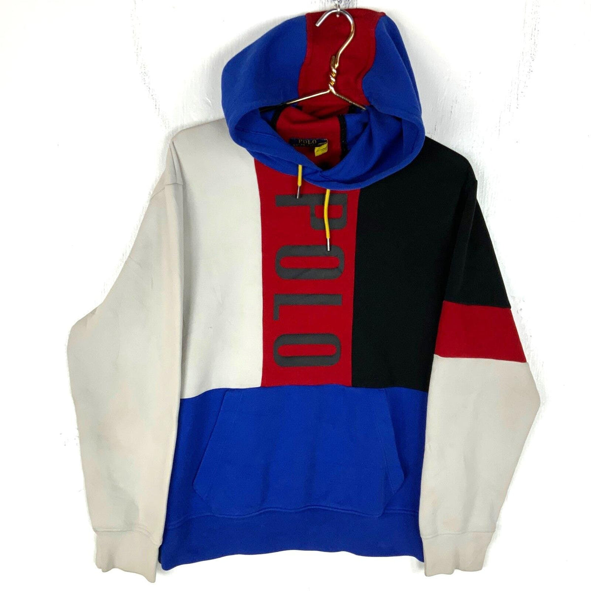 Polo Ralph Lauren Sweatshirt Hoodie Size Medium Color Block Spelled Out Hoodie – Cozy Vibes · Trending Graphic Apparel