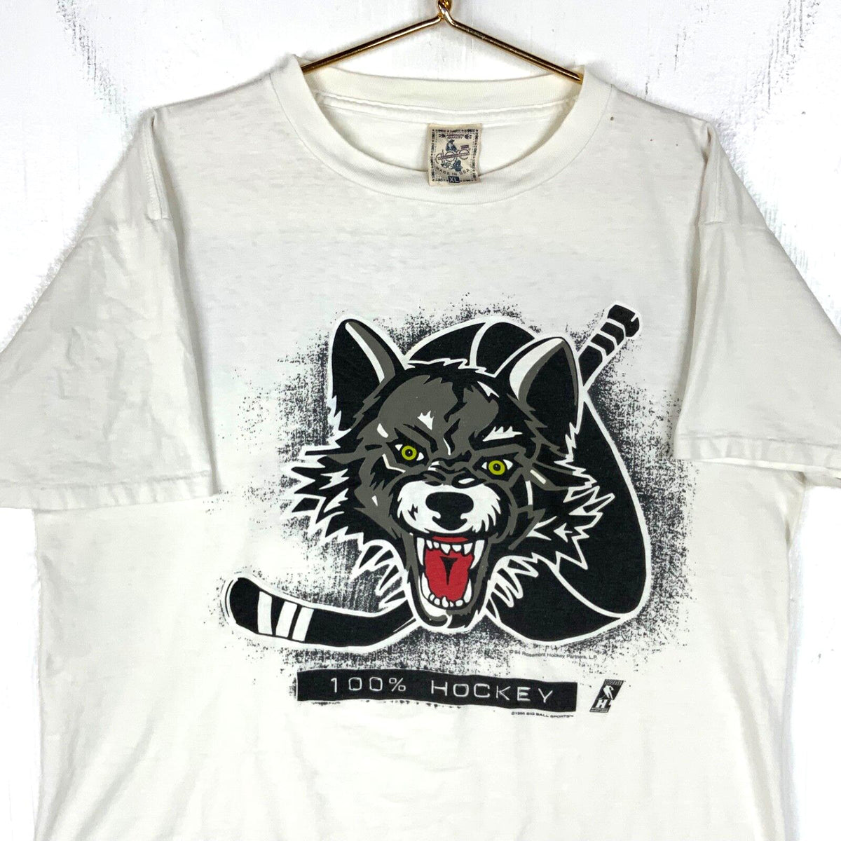 Vintage Chicago Wolves Tshirt XL White Ihl Hockey 1995 Aggressive In Nature 90s Graphic Tee – Soft Feel · Perfect For Daily Wear