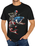 Patriotic Fishing Skeleton T shirt Unique Graphic Tee Unisex Summer Shirt Perfect for Gifts Holiday Celebrations comfort color T Shirt Graphic Tee – Cozy Vibes · Great Gift For Fans