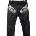 Vintage Karl Kani Gold Denim Jean Size 36x34 Black Straight Leg Y2k Wings Graphic Tee – Premium Graphic · Trending Graphic Apparel