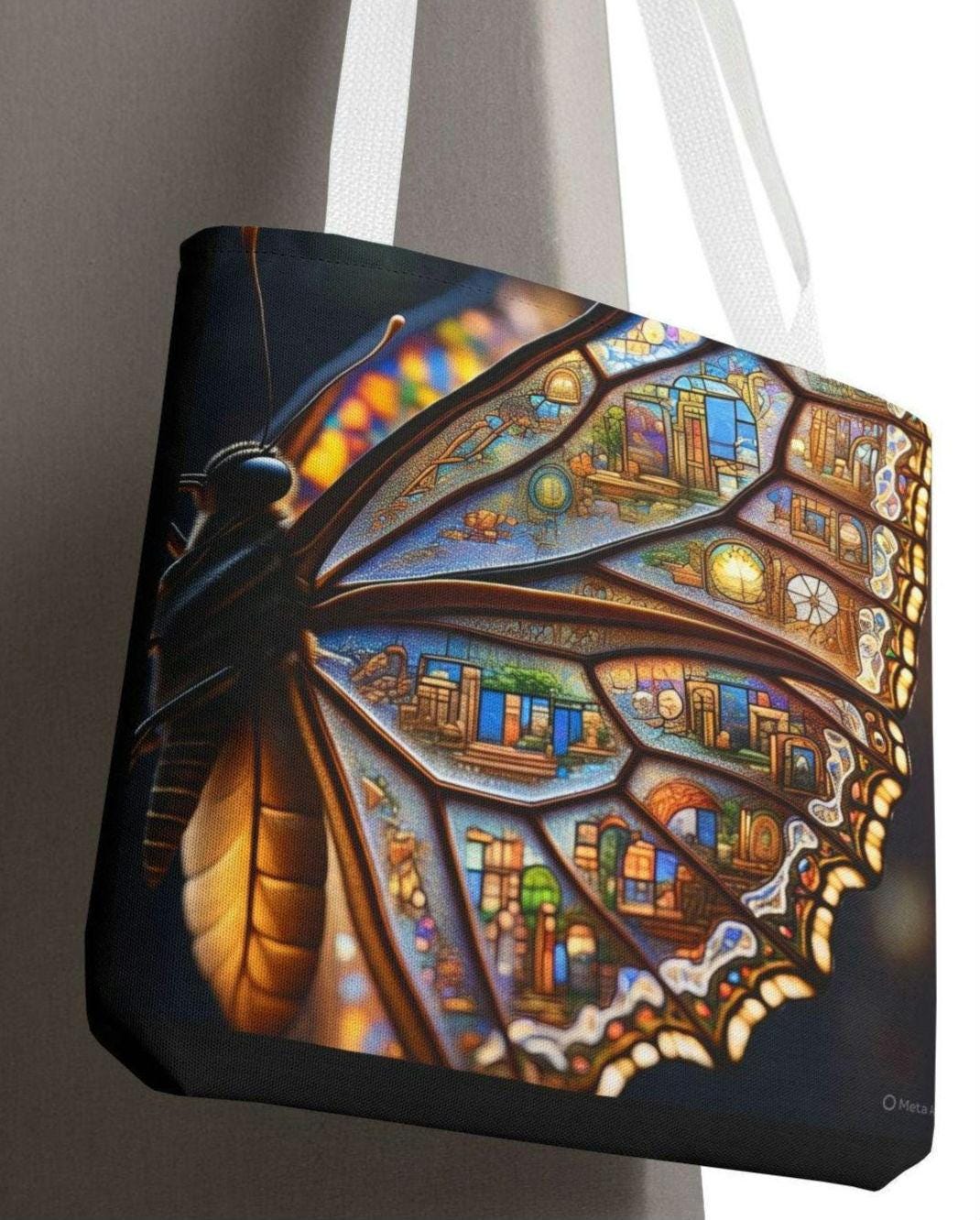 Butterfly Wildflower Tote Bag Artistic Shopping Eco Friendly Gift Summer Outing Unique Artwork Gift for butterfly lover pressed floral Tote Bag – Easygoing Wear · Great Gift For Fans