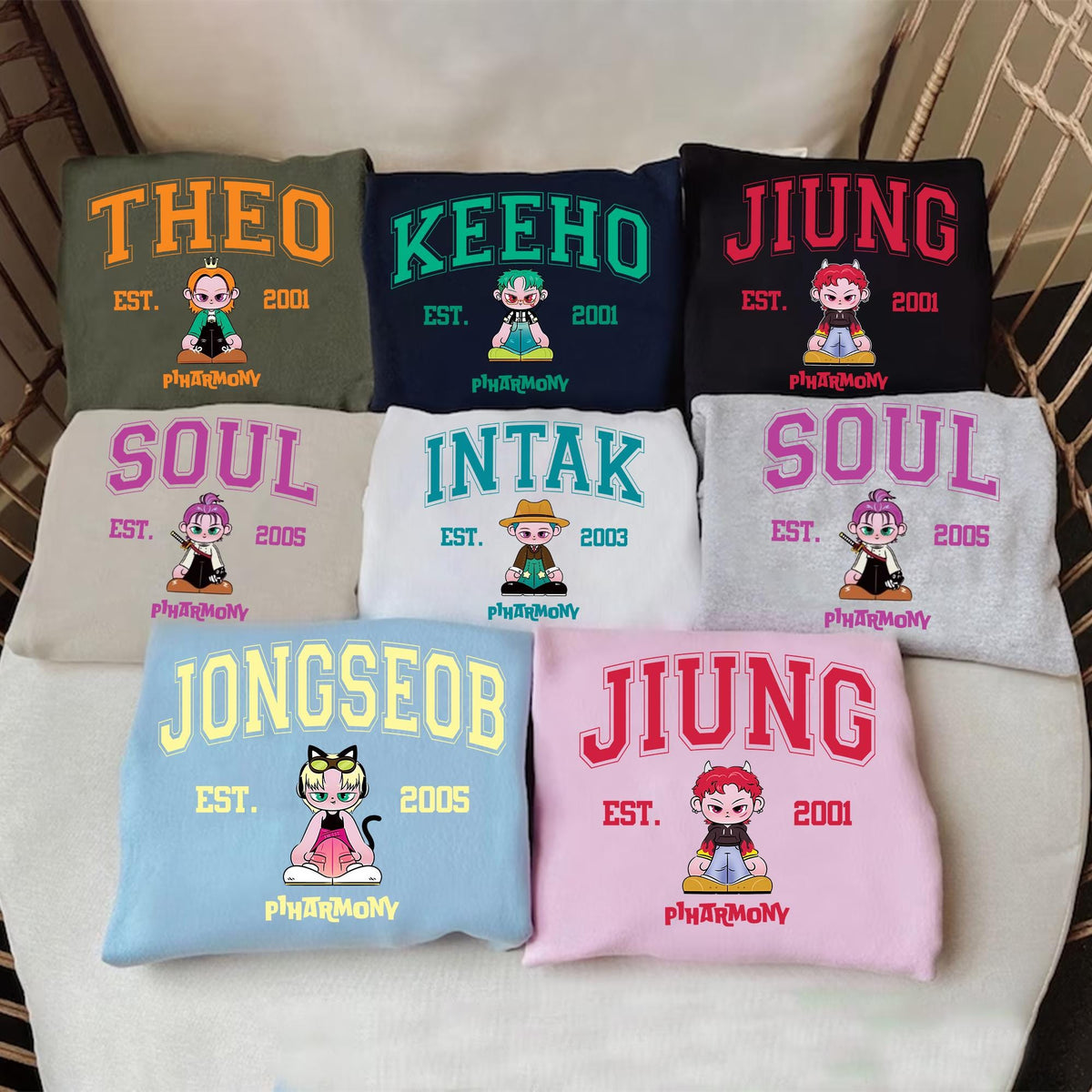 P1Harmony Members Sweatshirt P1Harmony Duh Album Shirt P1Harmony Utop1A Tour T shirt P1Harmony Sad Song Shirt Theo Jiung Intak Soul Sweatshirt – Bold Style · Top Pick For Any Outfit