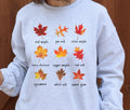 Autumn Leaves Sweatshirt Fall Colors Sweater Fall Apparel Fall Leaf Names Shirt Thanksgiving Sweatshirt Campfire Shirt Sweatshirt – Everyday Comfort · Great Gift For Fans
