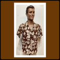 HS284 Vintage 194039s rayon two tone Hawaiian shirt Graphic Tee – Fan Favorite · Trending Graphic Apparel