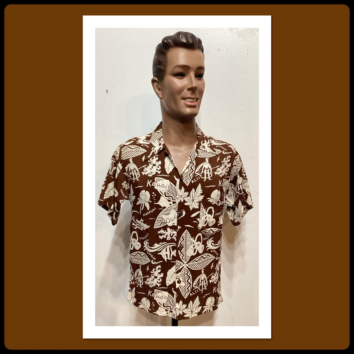HS284 Vintage 194039s rayon two tone Hawaiian shirt Graphic Tee – Fan Favorite · Trending Graphic Apparel