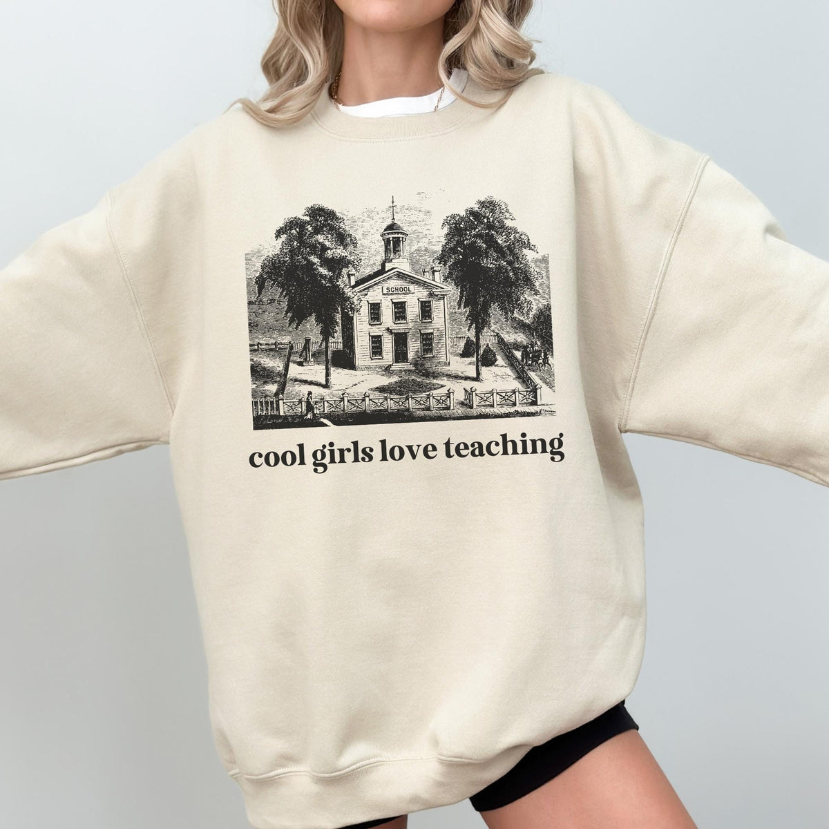 Cool Girls Love Teaching Funny Saying Teacher Sewatshirt for History Teacher Social Studies Teacher Cute Matching Back to School Shirt Graphic Tee – Fan Favorite · Great Gift For Fans
