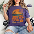 Santa Monica California Comfort Colors Unisex GarmentDyed Tshirt Beach Vibes Tee Coastal Summer Shirt Vacation Apparel Ocean Lover Graphic Tee – Feel-Good Design · Great Gift For Fans