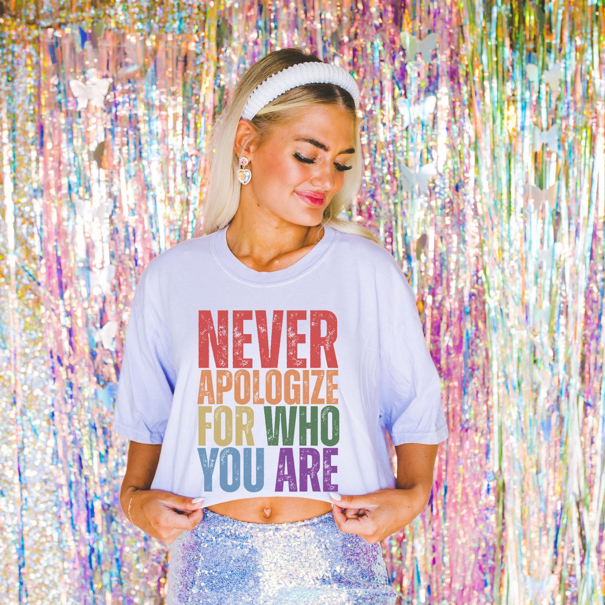 Comfort Colors Never Apologize For Who You Are Queer Shirt Lesbian Shirt LGBTQ Shirt Gay Pride Shirt Equality Shirt Gay Pride Month Shirt Graphic Tee – Bold Style · Perfect For Daily Wear