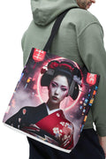 Kawaii Geisha Japanese Tote Bag Cute Asian Art Carryall Oriental Shoulder Purse Anime Print Handbag Asian Culture Shopping Tote Japan Tote Bag – Premium Graphic · High-Quality Print