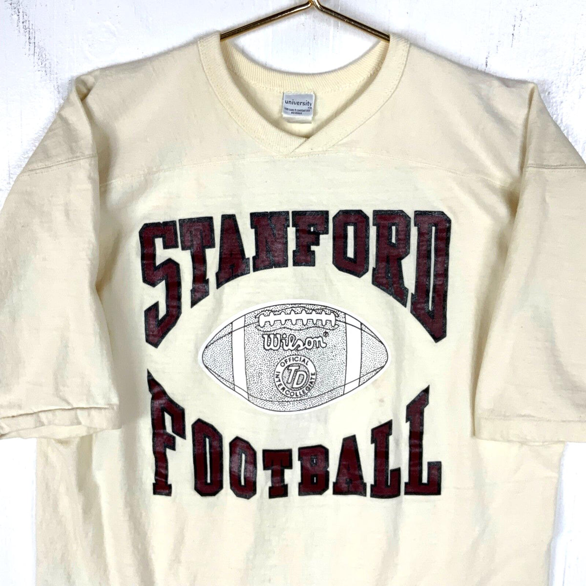Vintage 1980s Stanford University Tshirt XL White Single Stitch Ncaa Football Graphic Tee – Easygoing Wear · Must-Have Style